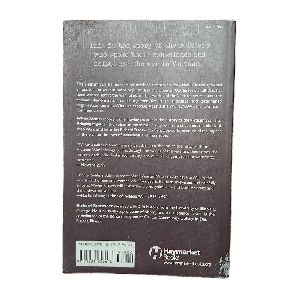 Winter Soldiers An Oral History of the Vietnam Veterans Against the War Book - Picture 2 of 3